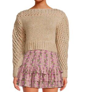 NWT LoveShackFancy Larson Crop Sweater
